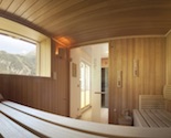 gay Bergwandern - unsere Sauna mit toller Aussicht
